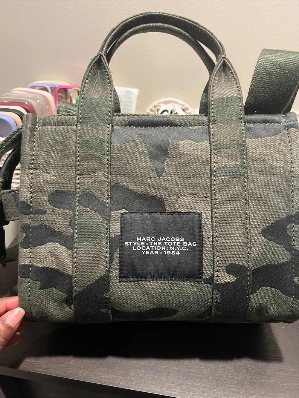 Marc Jacobs Camouflage Canvas Messenger Bag in Green - Picture 3 of 5